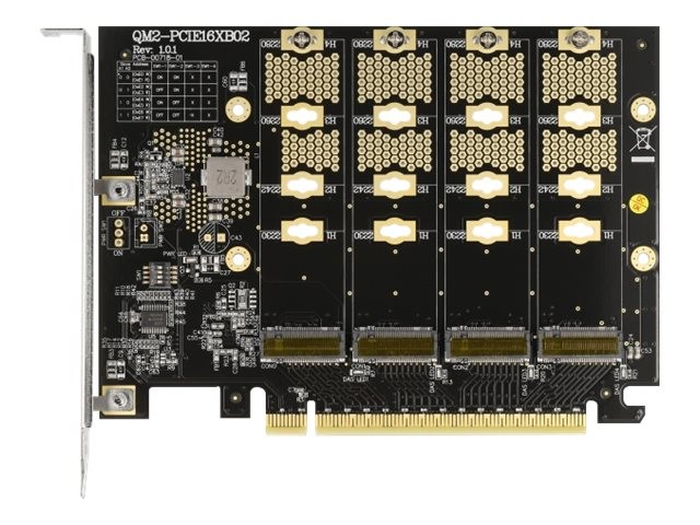 Delock PCI Express x16 Card to 4 x Internal NVMe M.2 Key M Bifurcation 89017