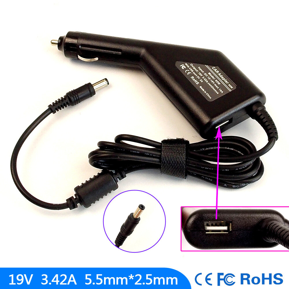 Laptop Car Charger For Asus K550LC-XX265H K550LC-XX266H X550LAV Pro5DI K550C