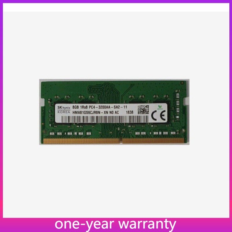  HMA81GS6CJR8N-XN 8GB SK Hynix RAM 1Rx8 DDR4-3200MHZ LAPTOP MEMORY 260pin New