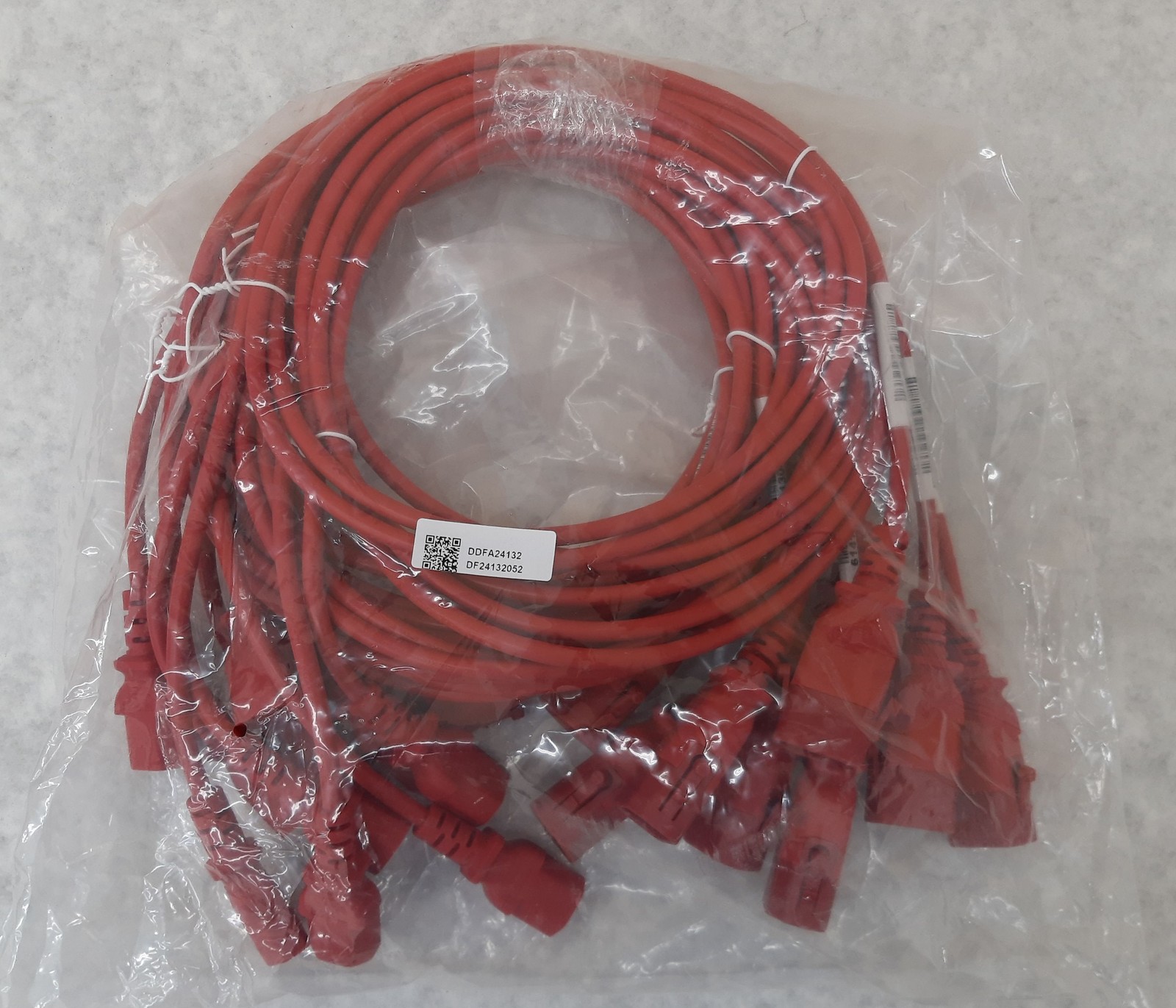 Lot of 10 SSEMCO P-Lock C14 to C13 Power Cord 6 ft Red P/N 614130-940607