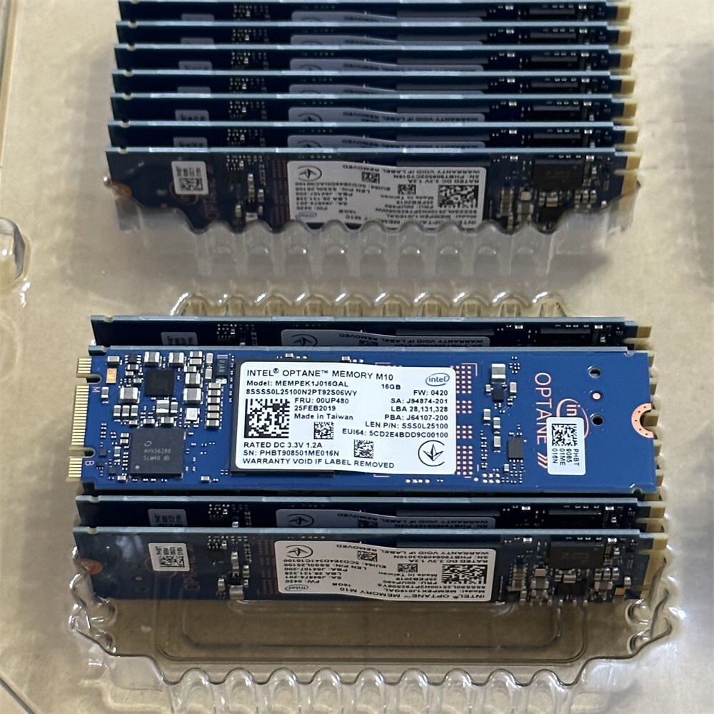 20Pcs Intel Optane Memory M10 SSD M.2 2280 16GB MEMPEK1J016GAD PCIe 3.0 Xpoint