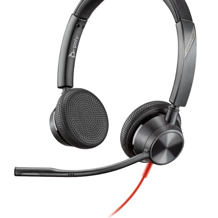 Plantronics - Blackwire 3325 Wired Stereo Headset with Boom Mic (Poly)