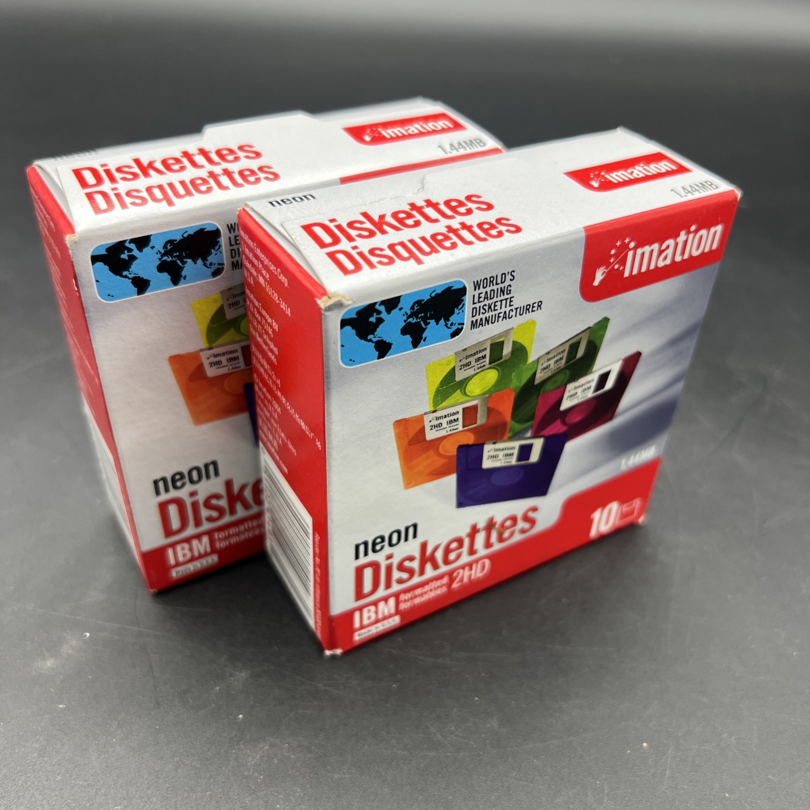 Imation Neon 3.5in. 1.44mb 2HD Diskettes 2 PACKS 10