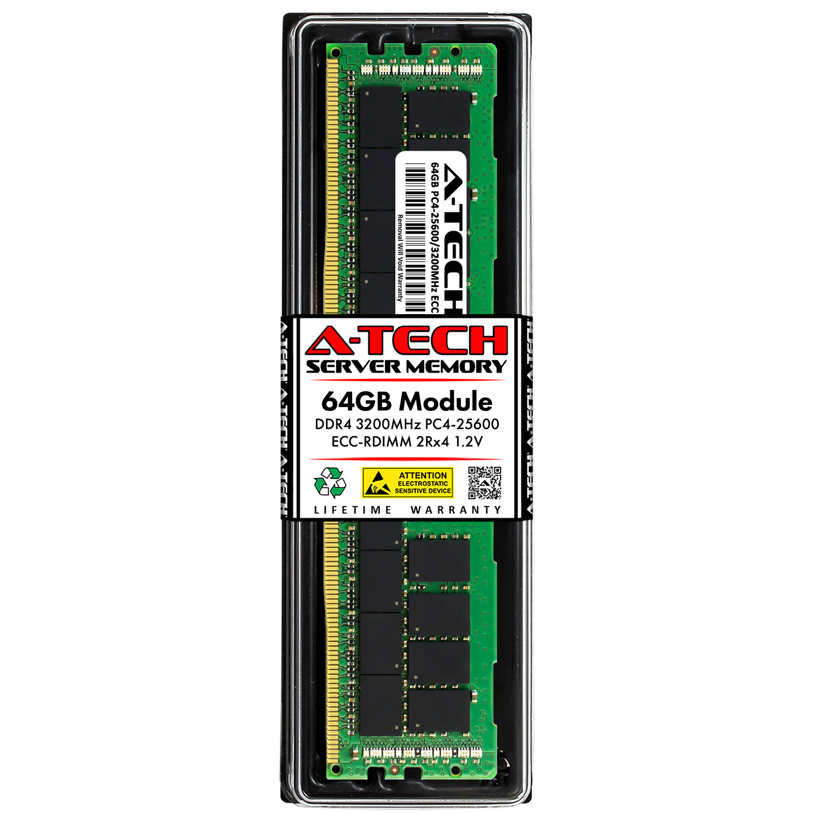 64GB DDR4 PC4-25600 RDIMM Replacement for Micron MTA36ASF8G72PZ-3G2B2 Memory RAM