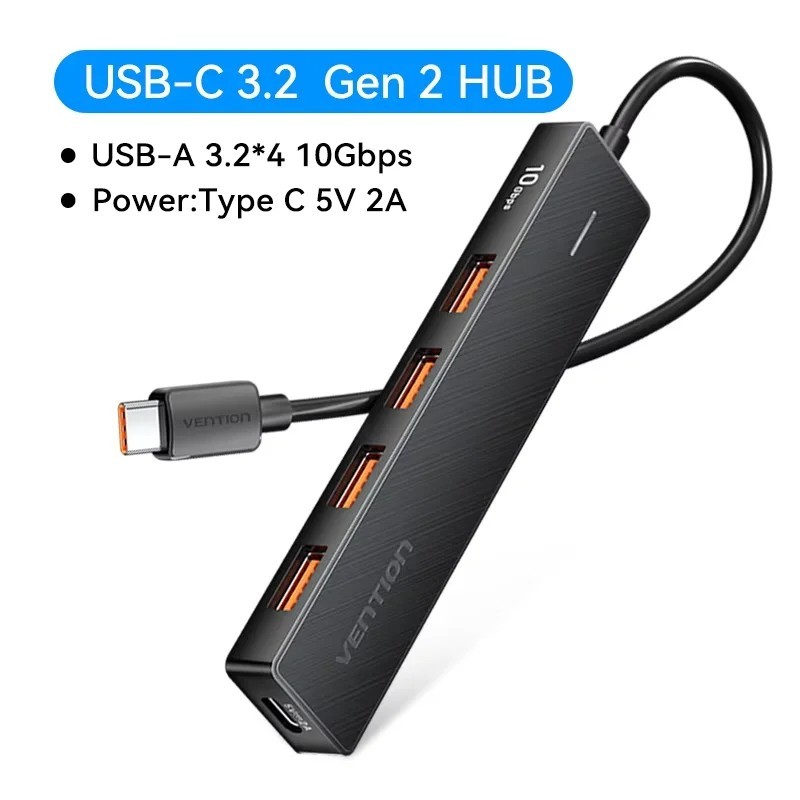 Vention USB 3.2 Gen2 HUB 5 Ports 10Gbps for MacBook iPad Laptop PC