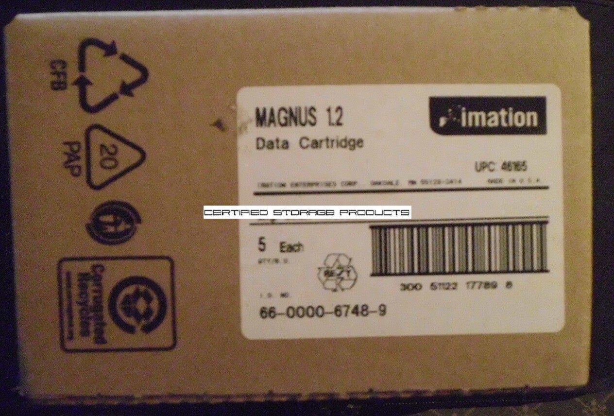 NEW 5/PK Imation DC9120 MAGNUS 1.2GB SLR Tape Cartridge QIC1000 46165 SLR3