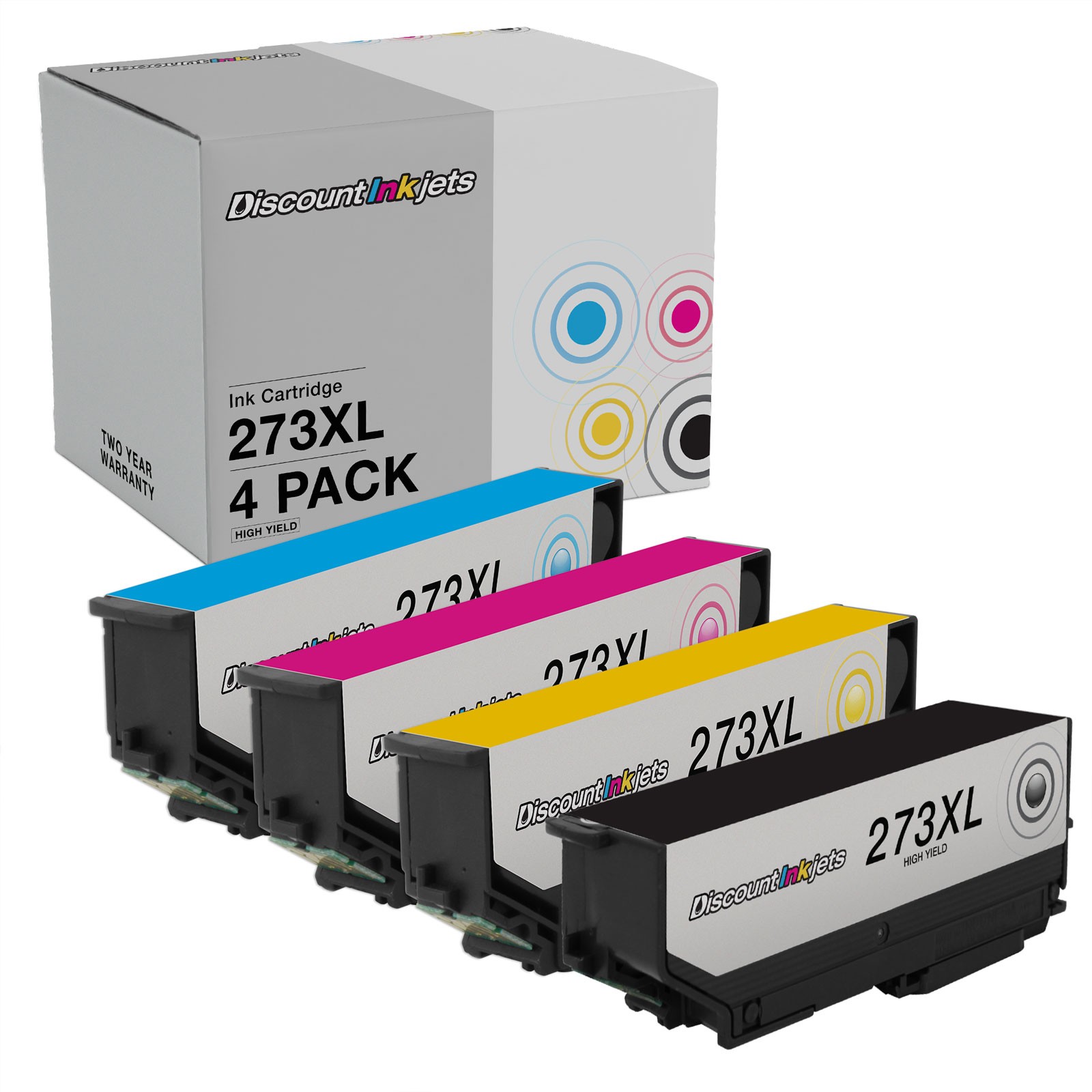 4PK 273XL T273XL BLACK COLOR HY Ink Cartridge for EPSON Expression XP-520 XP-600