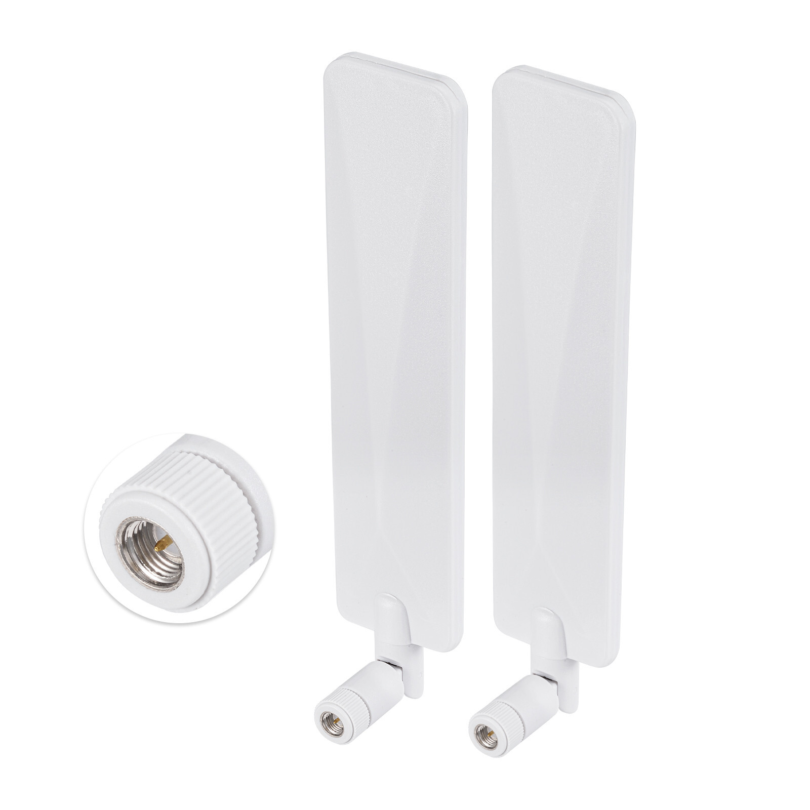 2x Bingfu 4G LTE 9dBi SMA Cellular White Antenna for Wireless CPE Router Hotspot