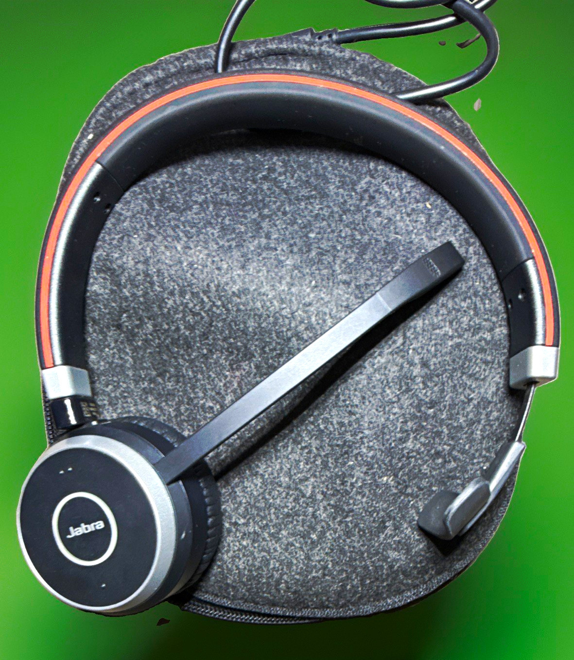 Jabra Evolve USB Wired Single-Ear On-Ear Headset Boom Mic Adj Headband Black