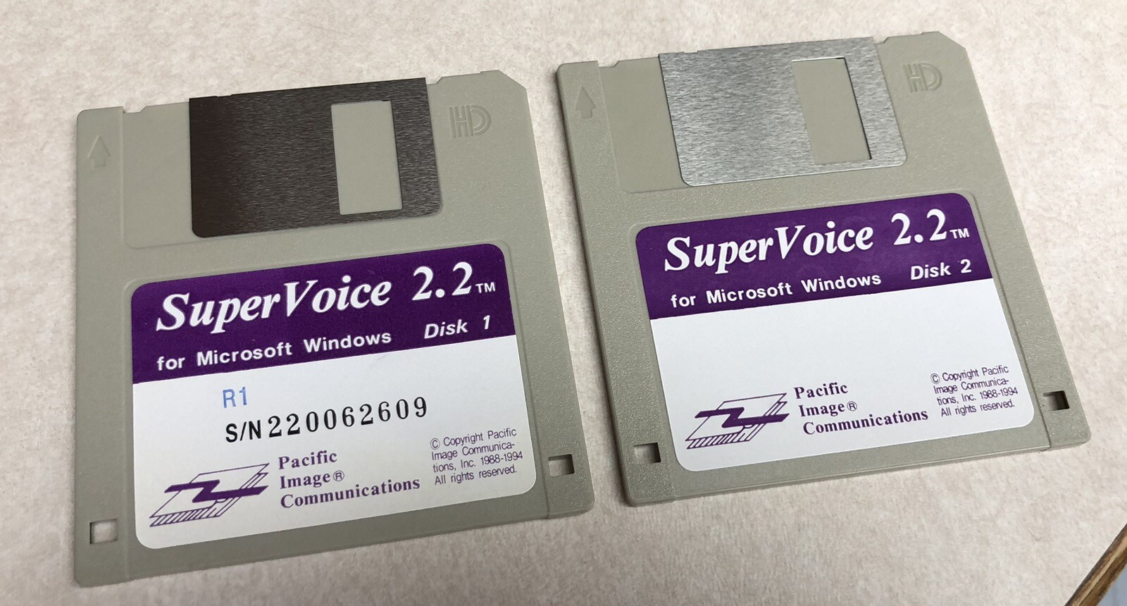 2 Hard Disk SuperVoice 2.2 for Windows Pacific Image Super Voice New Vintage