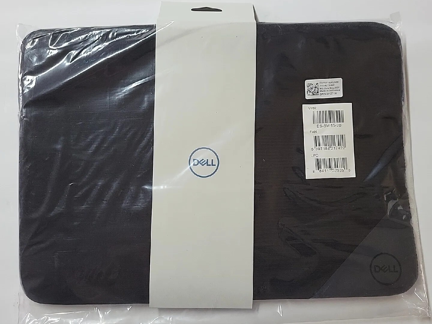 Dell ES1520V Essential Sleeve 15" Laptop Zipped Bag Case Black ES-SV-15-20