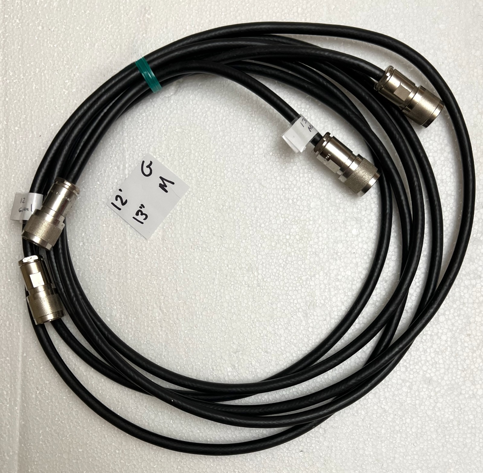 Vintage IBM Twinax Computer Cables KINGS KU-59-100-MO6 Connectors 12' & 13" lot