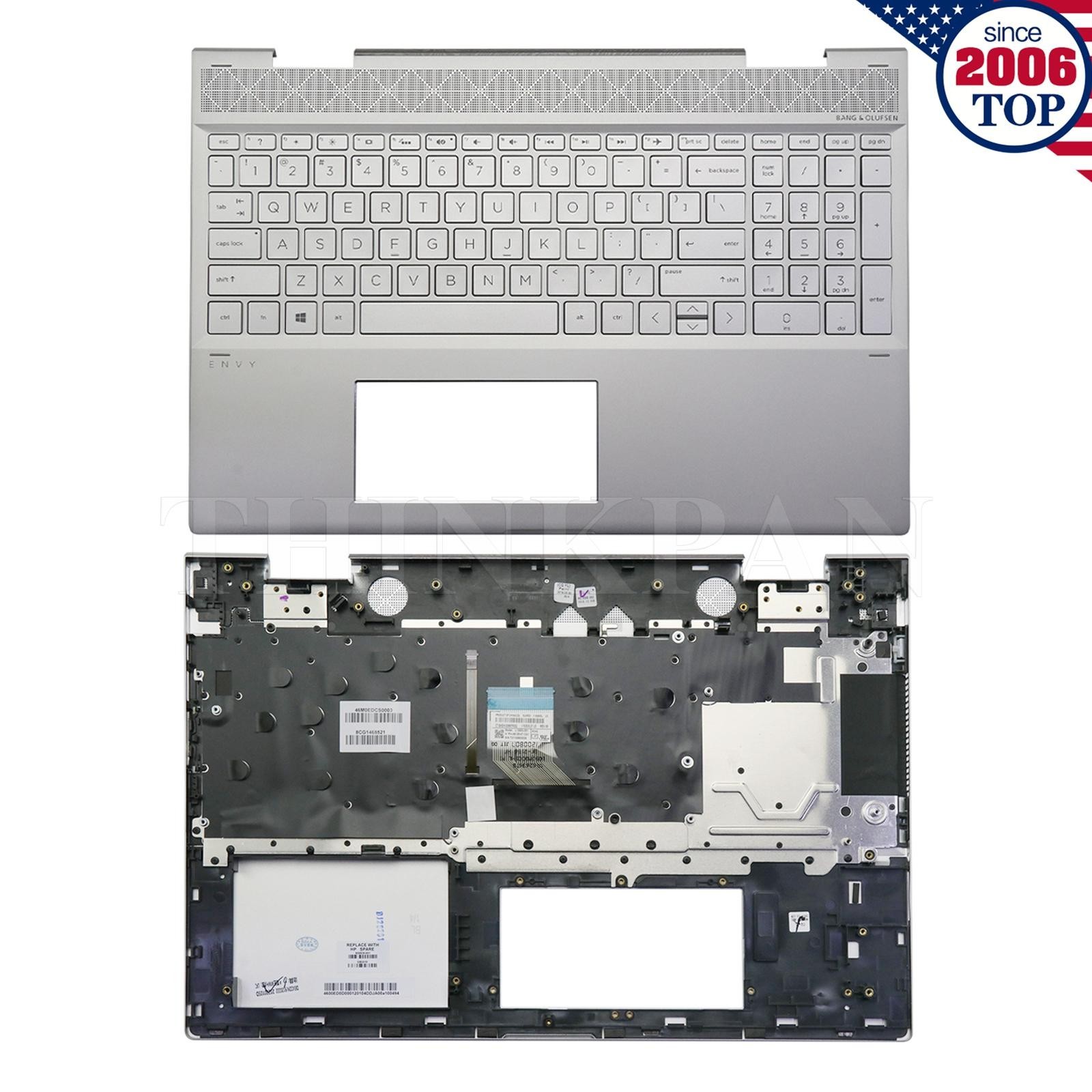 New For HP Envy X360 15-CN 15M-CN0012DX Palmrest Upper Case Backlit Keyboard US