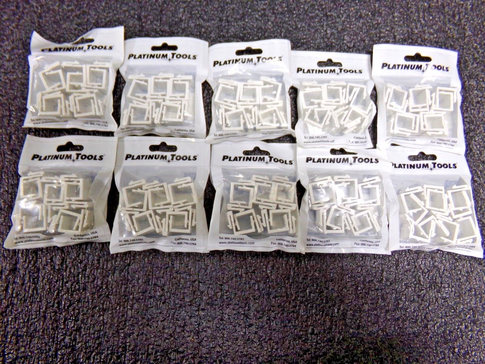 10bags/10pcs Platinum Tools Keystone Blank Insert, White 790WH-10 (RC)