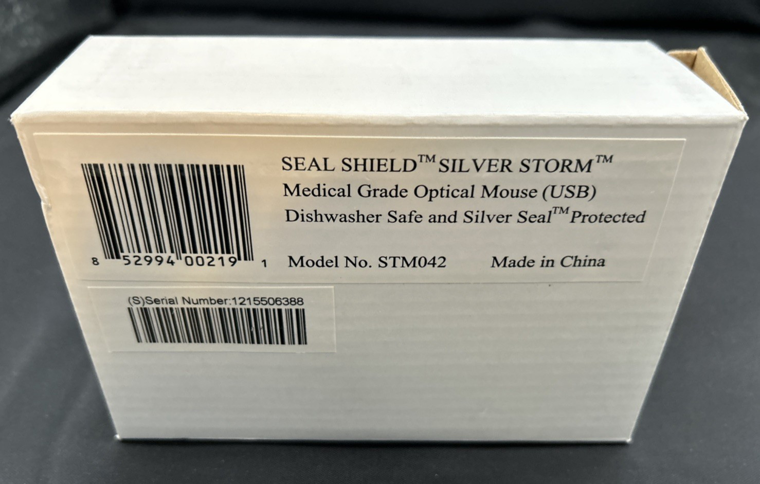 Seal Shield SM7 Silver Storm Optical Mouse Medical Grade USB, Black STM042 - NEW