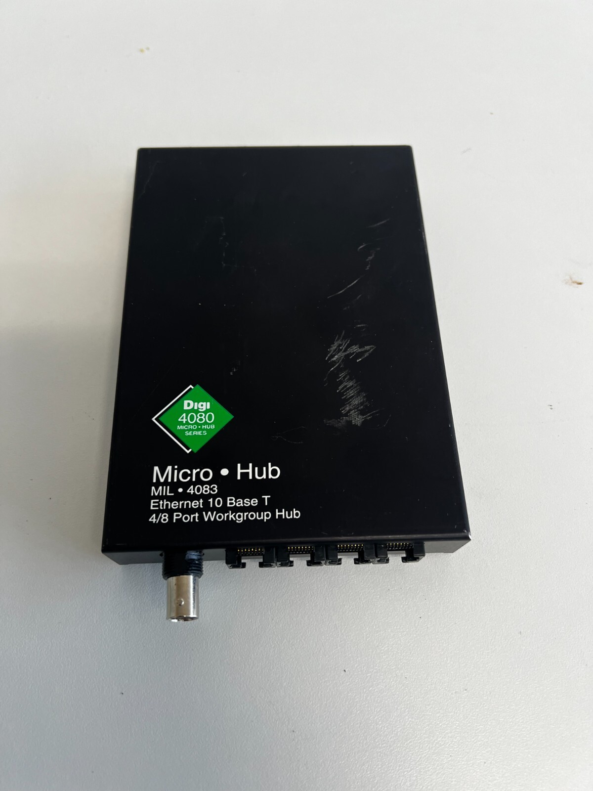 KK3:  Lot of 2 Digi Micro Hub MIL-4083 Ethernet 10 Base T 4/8 Port Workgroup Hub