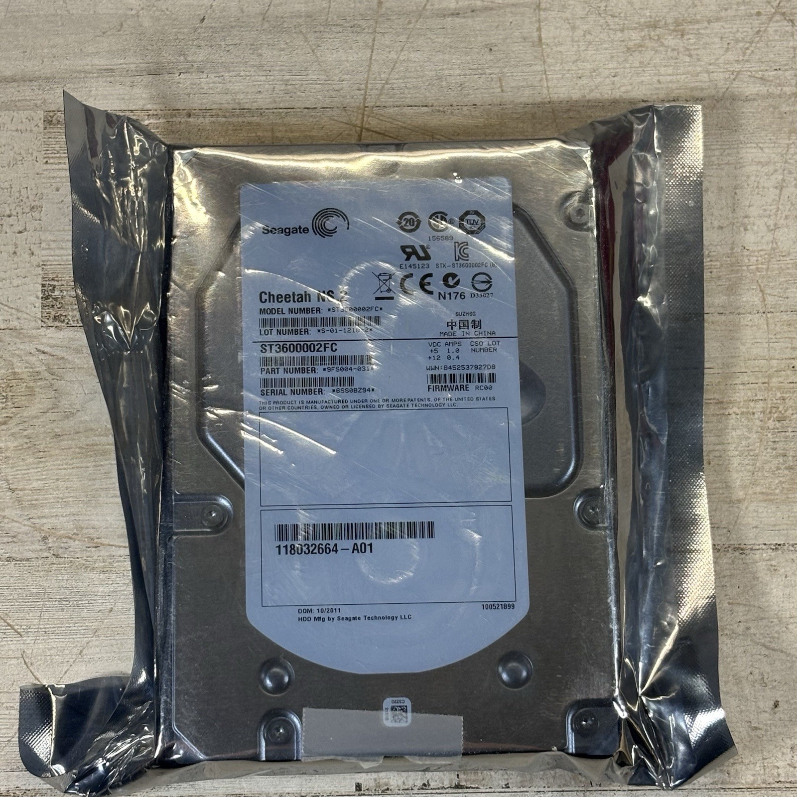 Seagate Cheetah NS.2 ST3600002FC 600GB Fibre Channel Enterprise HDD