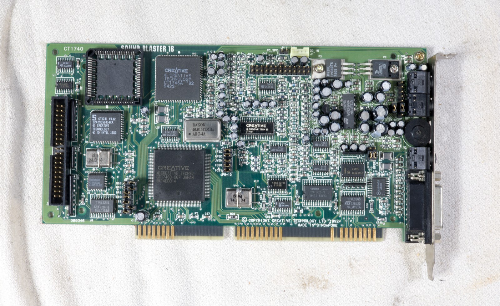 Vintage Creative Labs CT1740 Sound Blaster 16 sound card tested ISAM16