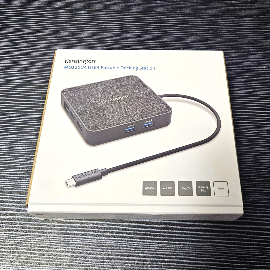 Kensington MD120U4 USB4 Portable Docking Station USB-C/USB 3.0 Gray/Black