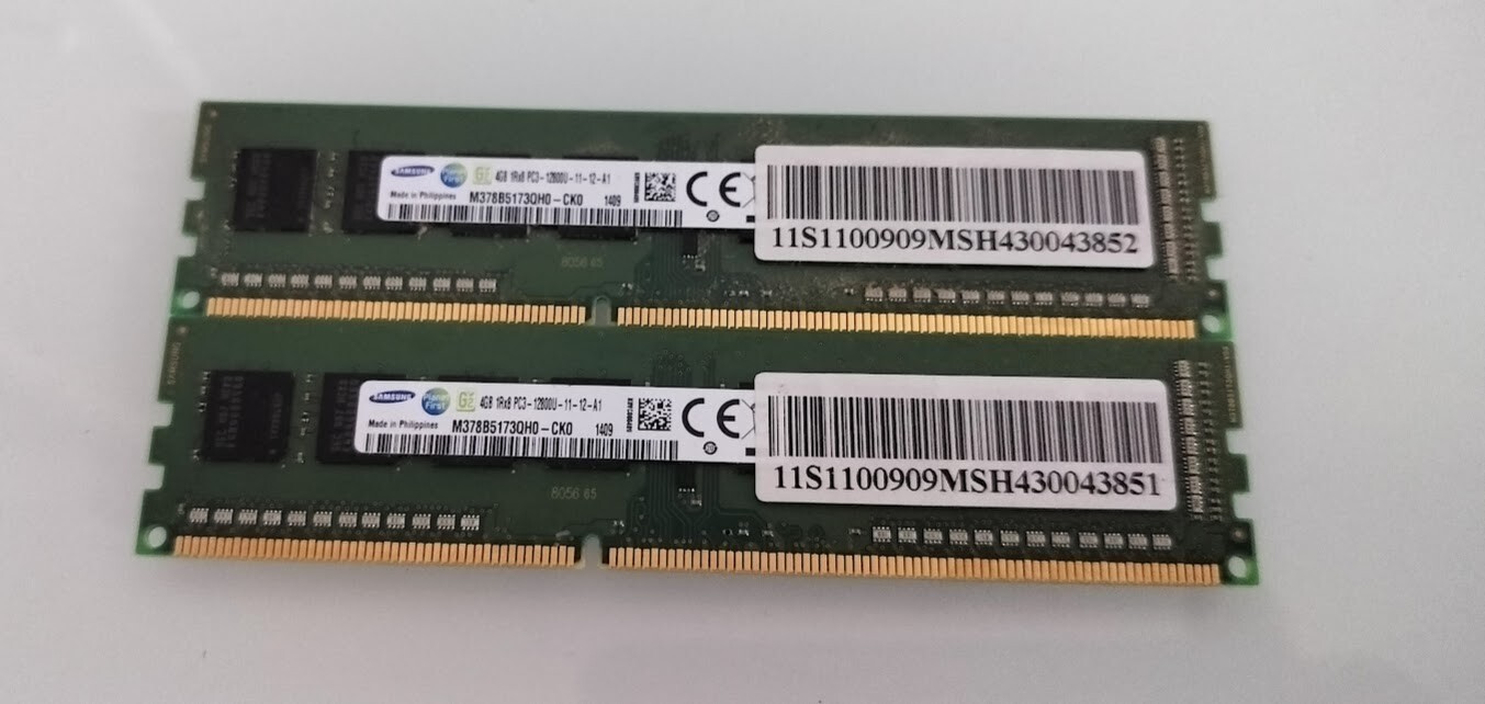 SAMSUNG Planet First 4GB 1RX8 PC3-12800U-11-12-A1 DESKTOP RAM CHIPS