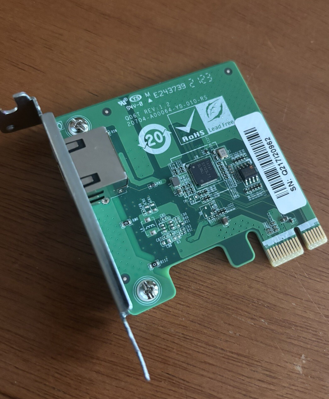 2.5 Gigabit Ethernet Network PCIe Card Used