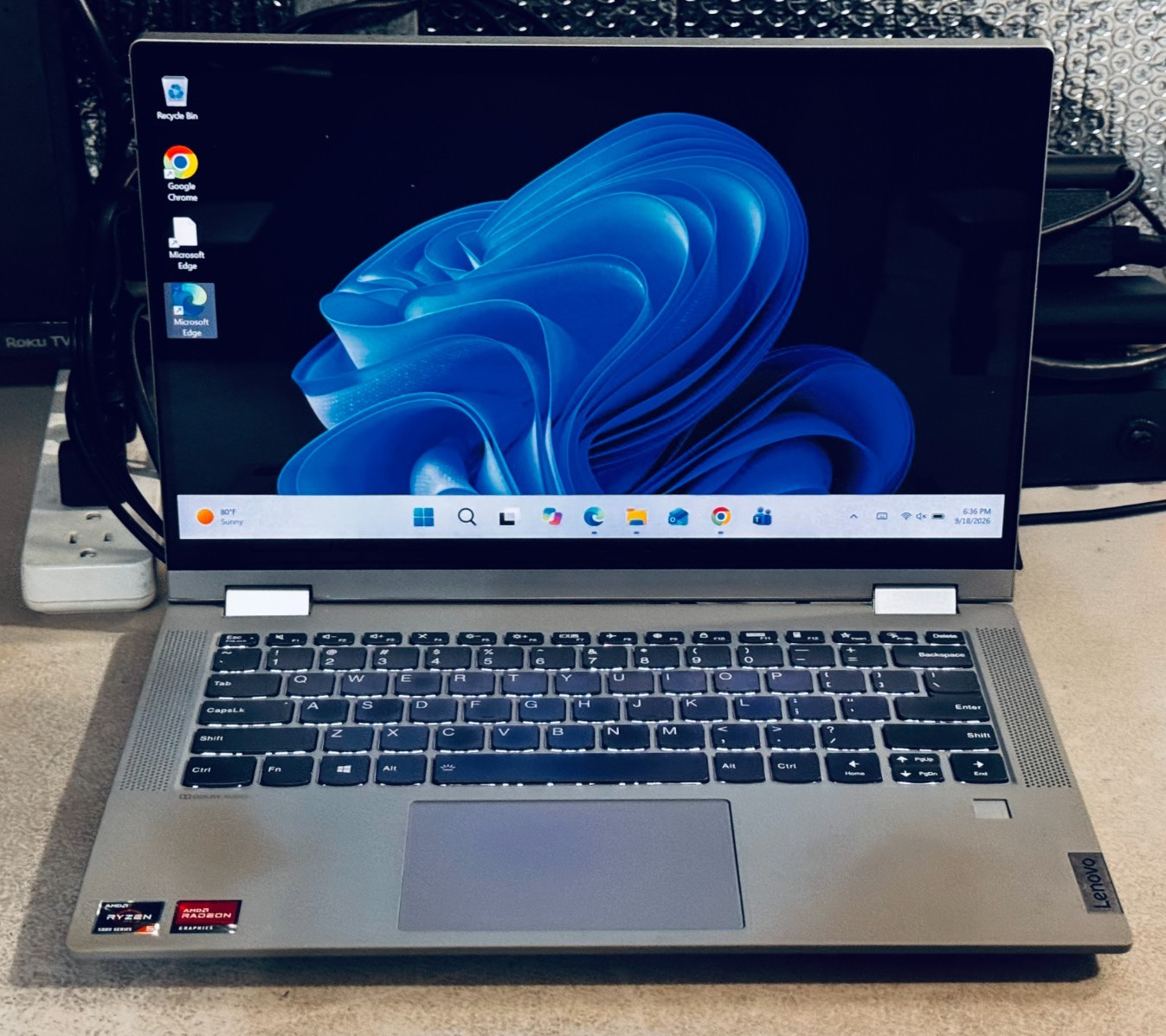 Lenovo IdeaPad Flex 5 Touch 2-in 1-Ryzen 5 5500U-8GB RAM=512GB WIN 11-(6) Core