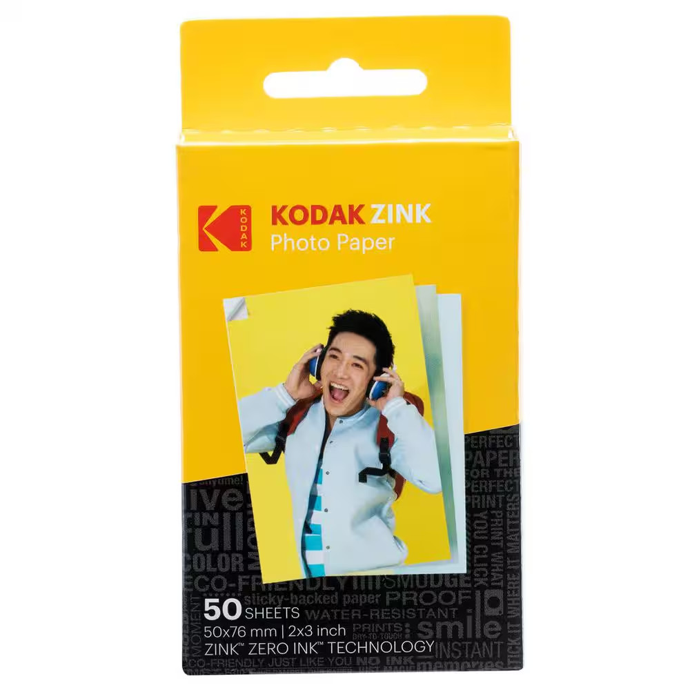 2 In. X 3 In. Premium Zink Photo Paper Compatible with Smile, Step and Printomat