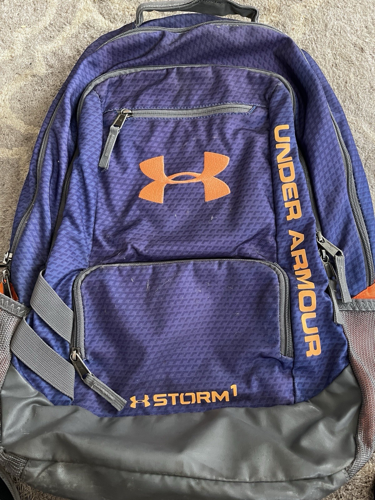 Under Armour Storm 1 Back to SCHOOL BACKPACK  Sports Laptop Pockets Navy Orange