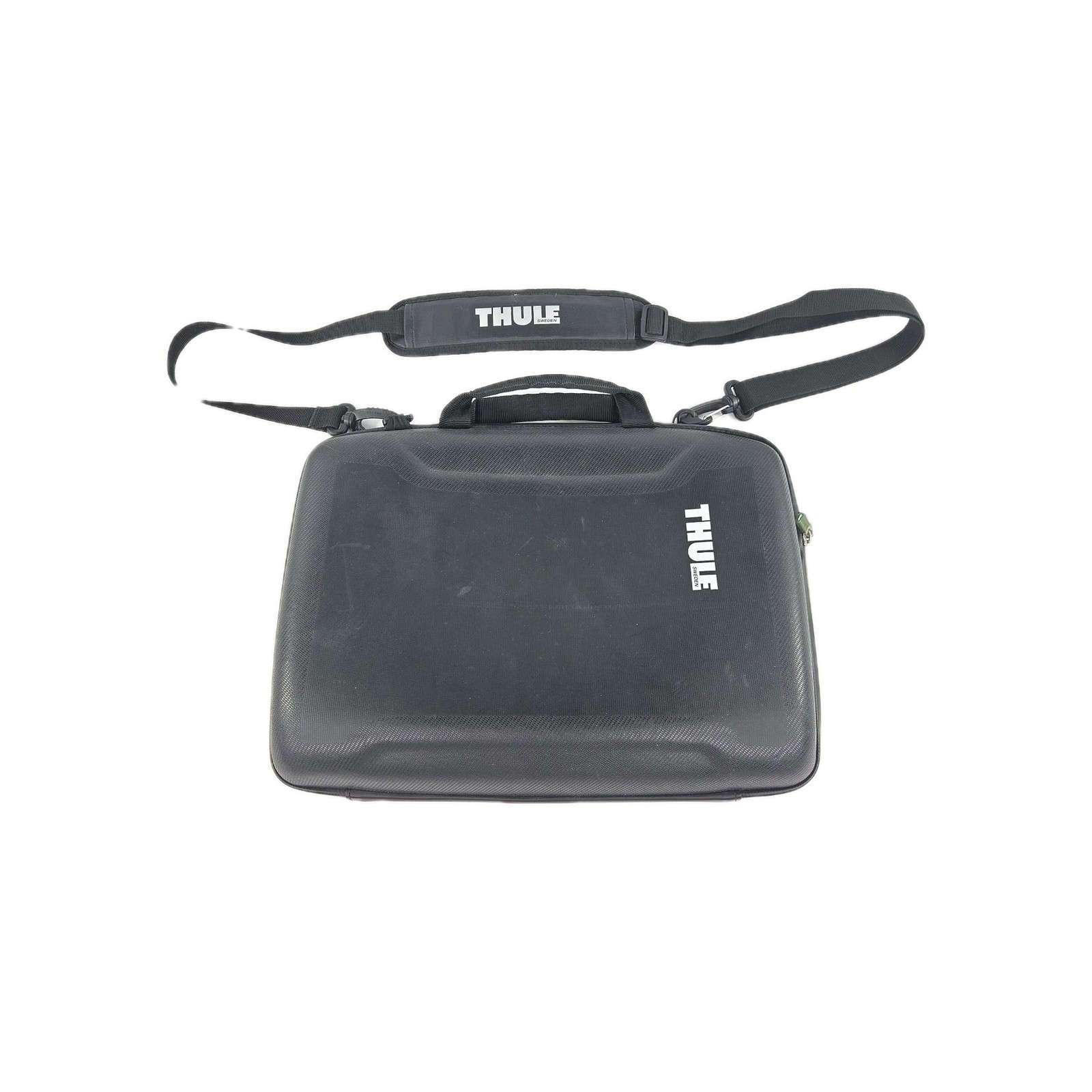 Thule Gauntlet hard shell laptop Messanger Bag Black shoulder strap MacBook Bag