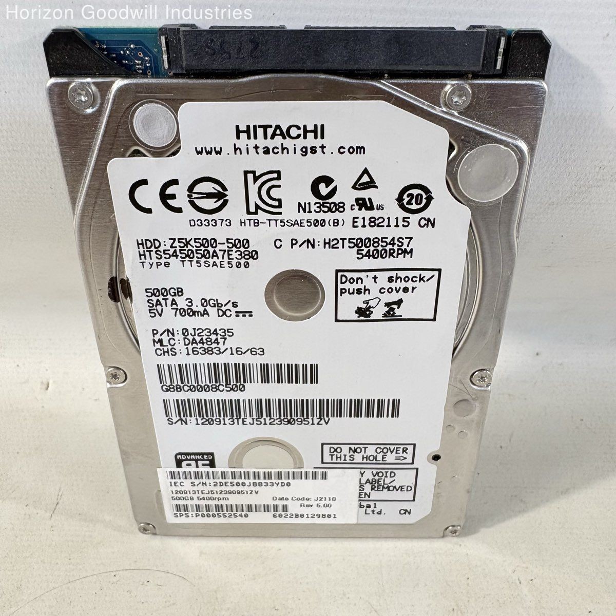 HITACHI 500GB 3.0G/s 5400RPM HDD Hard Drive H2T500854S7 (Factory Reset Wiped)
