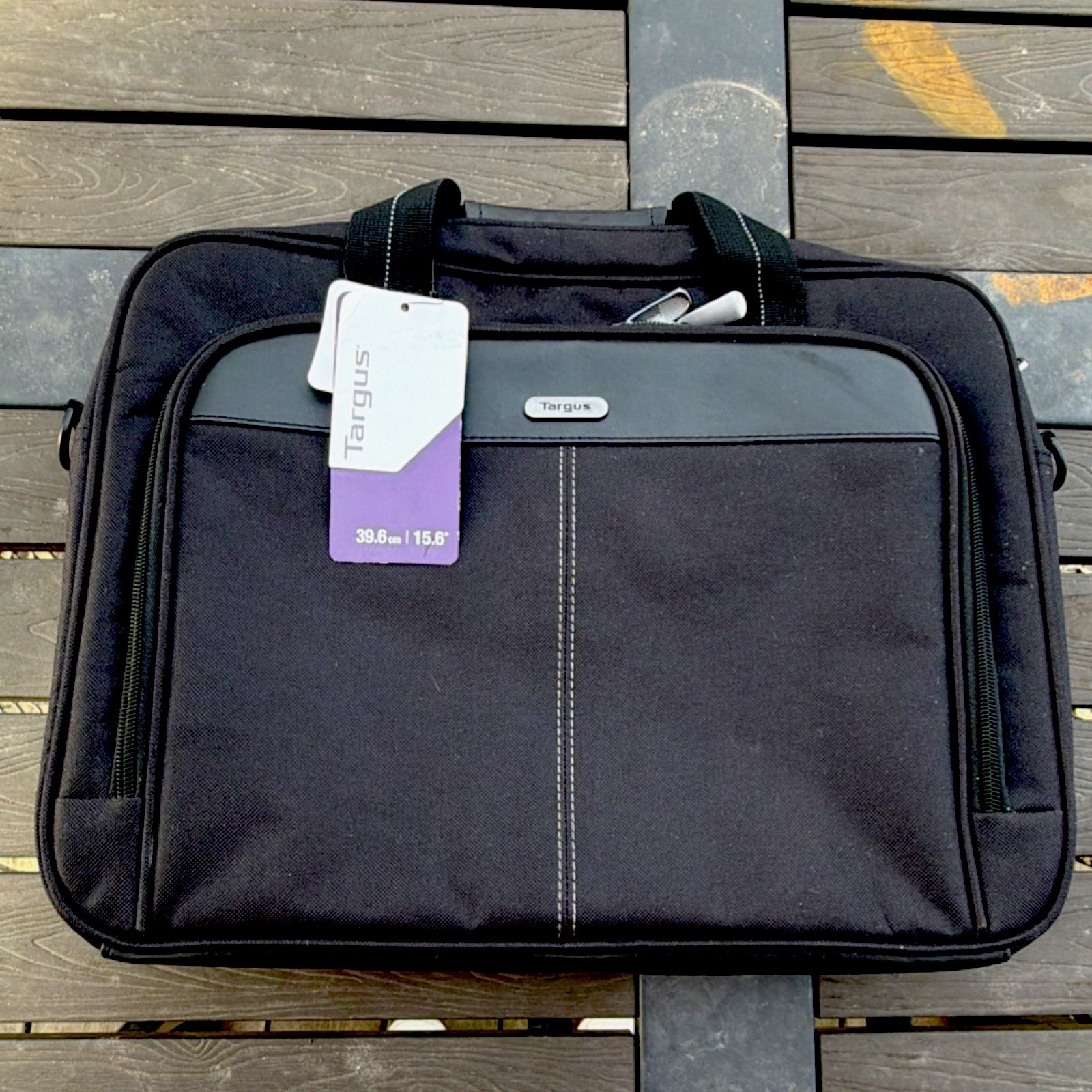 Targus Classic Laptop Briefcase 15.6" Padded Polyester Black Solid Partitions