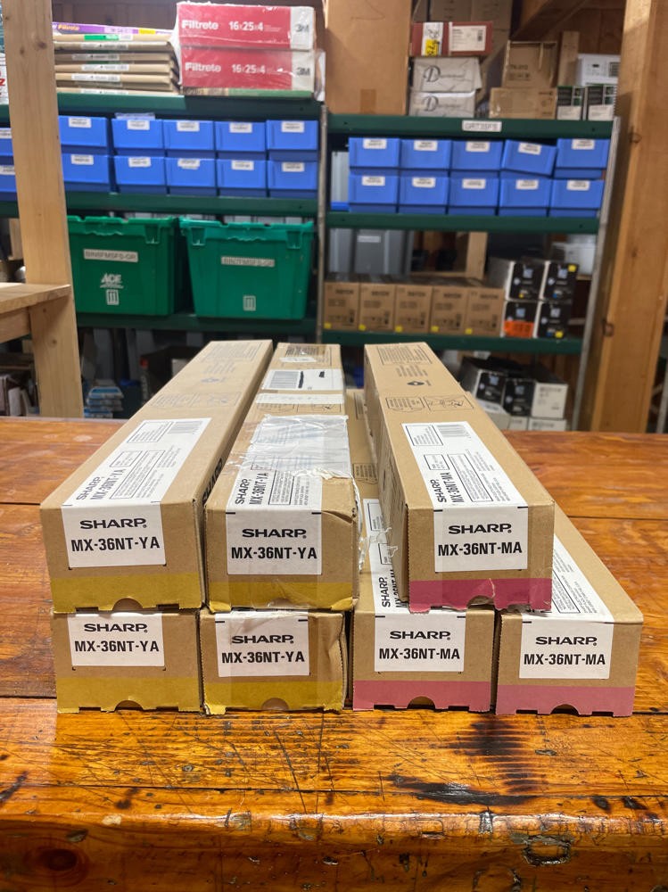 Sharp MX-36NT-MA MX-36NT-YA Toner Cartridge Yellow & Magenta New OEM Lot of 7