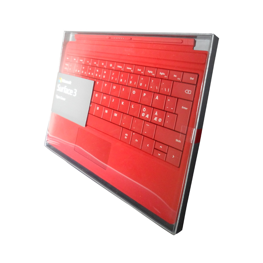Microsoft Surface 3 (ONLY) Type Cover Keyboard | US/Nordic Layout | Bright Red
