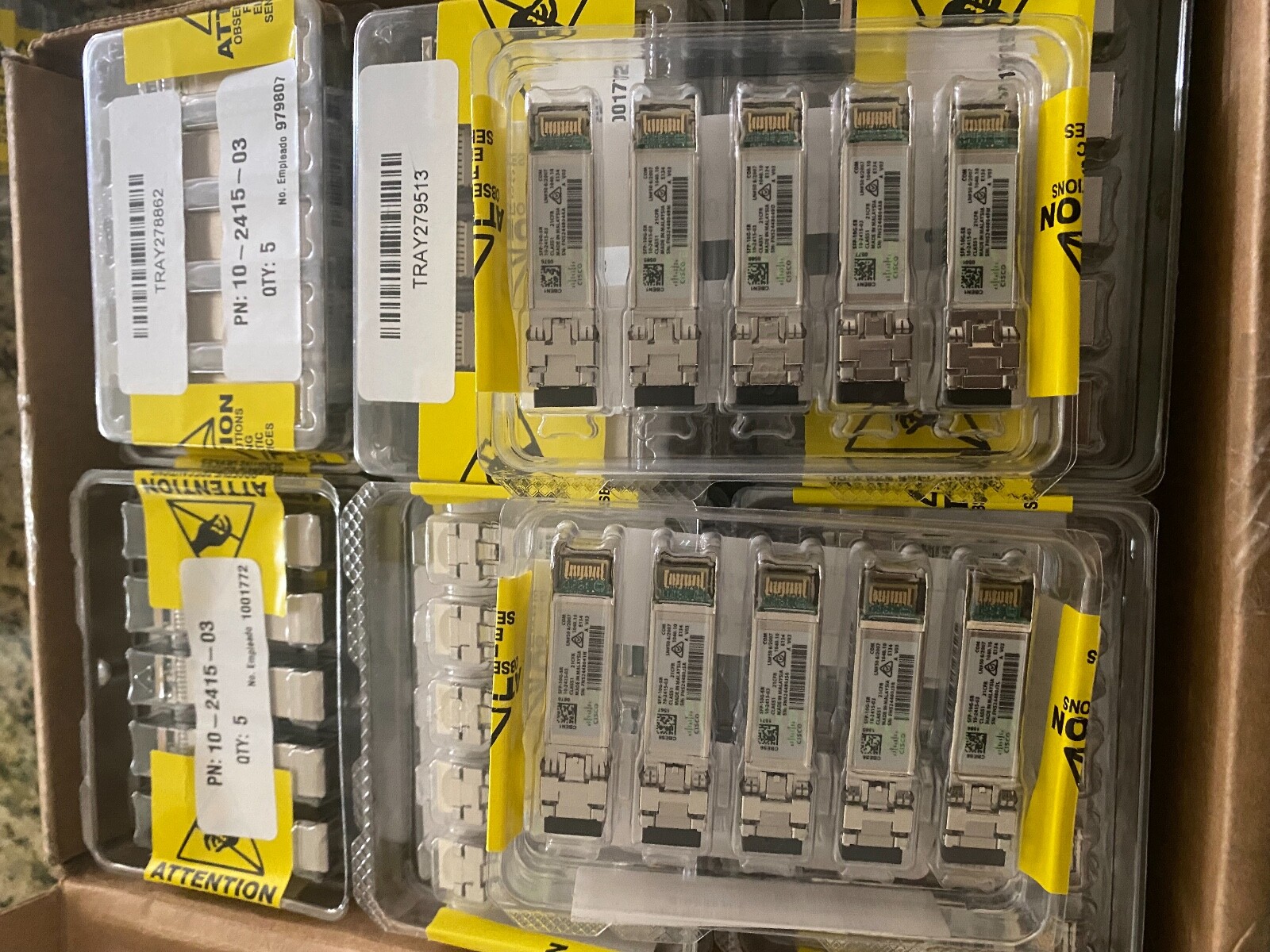 LOT OF (100) x CISCO SFP-10G-SR 10GBASE-SR  **NEW BULK*HOLOGRAM**DISCOUNTED