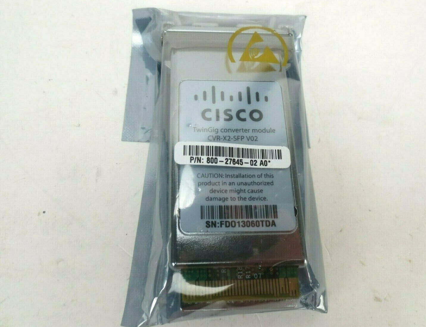 NEW Genuine Cisco CVR-X2-SFP V02 TwinGig X2 to SFP Converter Module 800-27645-02