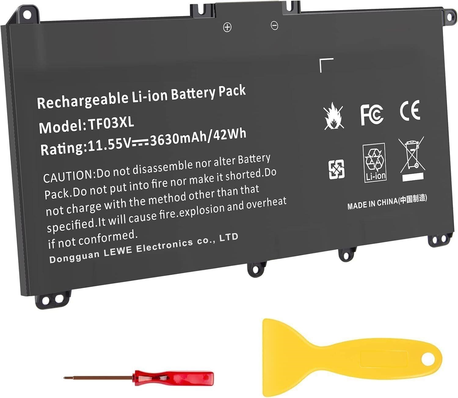 HP TF03XL Li-polymer Laptop Battery, 920070-855 - Open Box