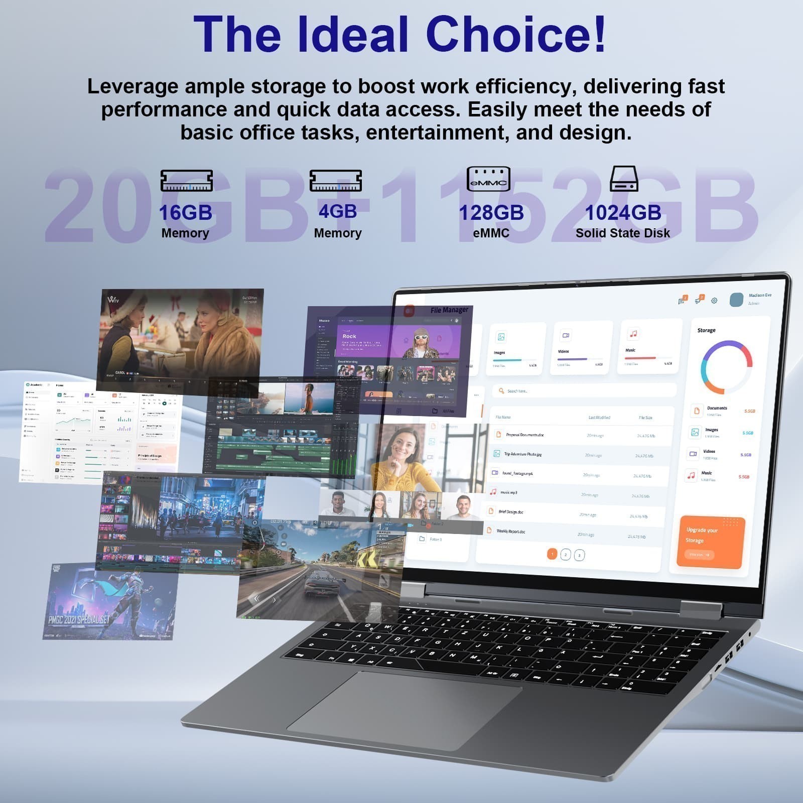 2026 Jumper 2-in-1 Laptop Tablet 16" Touchscreen Wifi Windows 11, Free Office