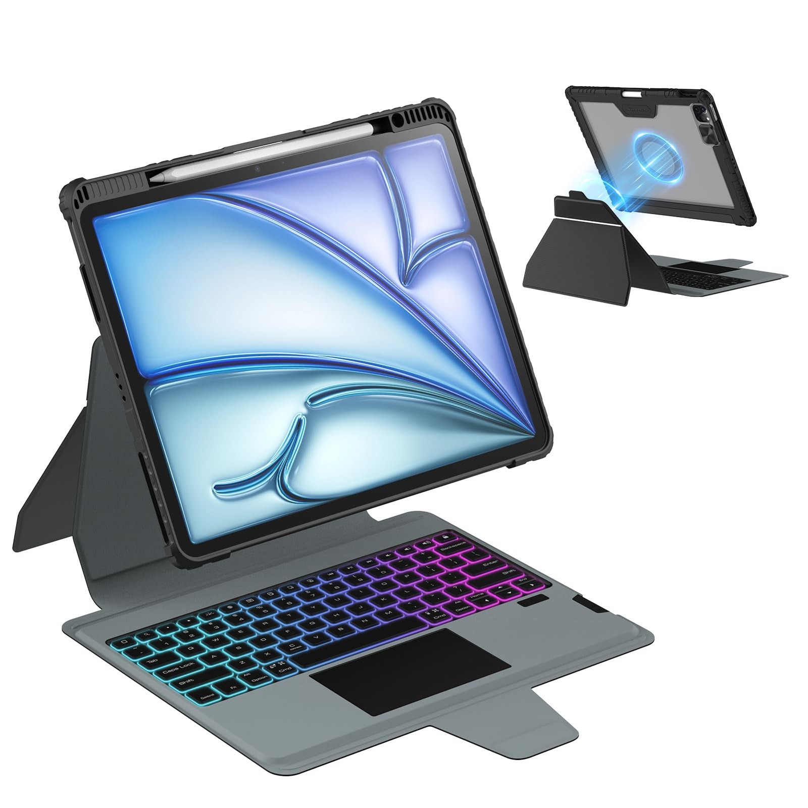 Nillkin Magnetic Keyboard Case iPad Air 11 M2/M3 Pro 11 1st-4th Gen Black