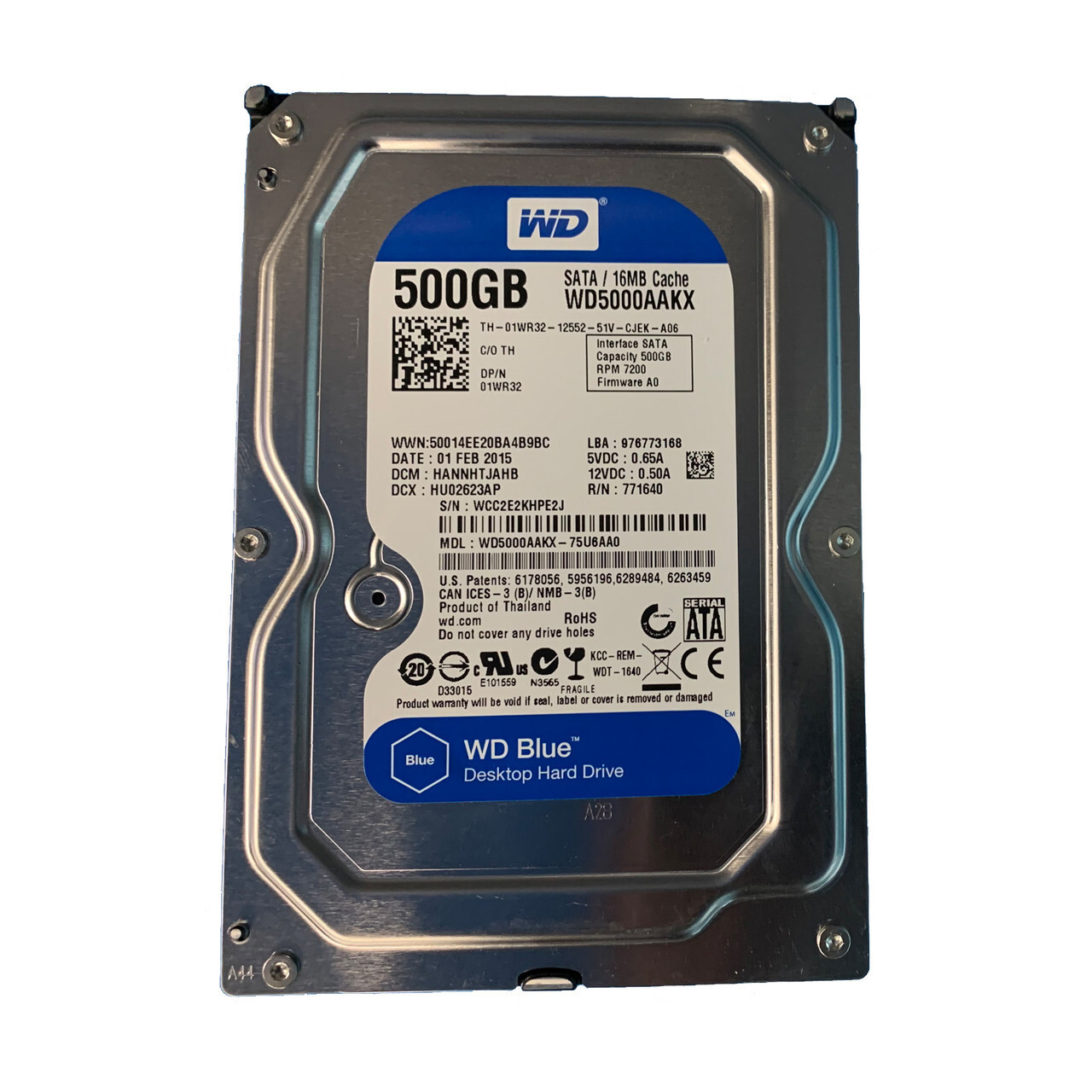 Dell 1WR32 500GB SATA 7.2K 3GBPS 3.5" Drive WD5000AAKX-75U6AA0