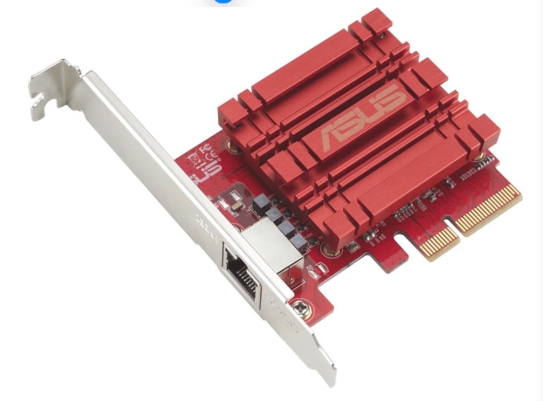 ASUS XG-C100C 10G Network Adapter PCI-E x4 Card with Single RJ-45 Port and Built