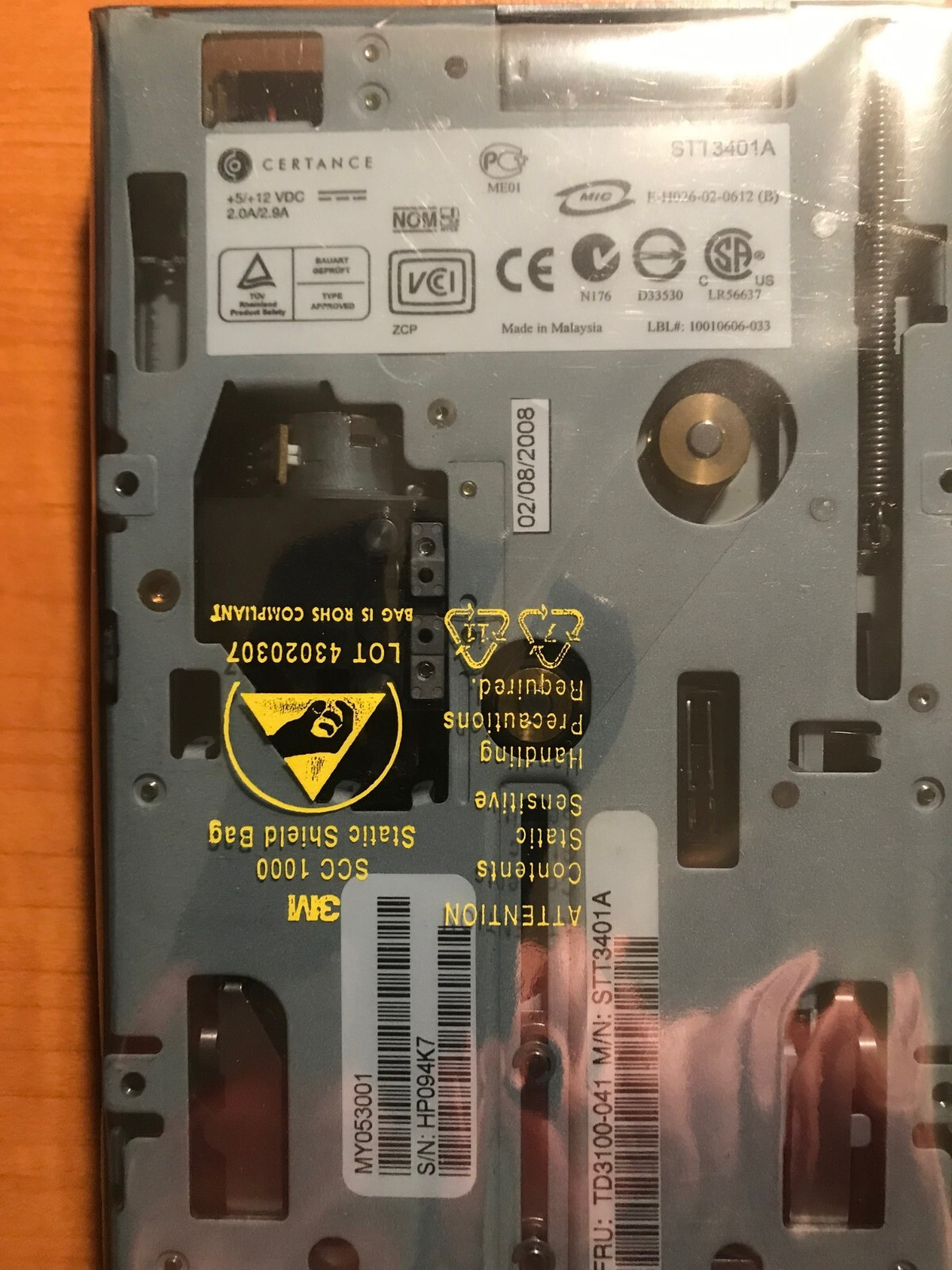 Seagate Hornet STT3401A 3.5" INT Travan TR7 Data Tape Drive TD3100-023