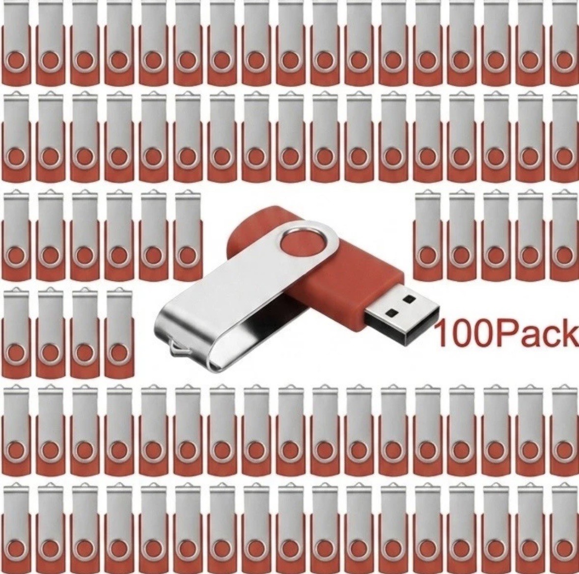 300-Pack USB 2.0 Flash Drives, Multicolor, 256 MB–16 GB