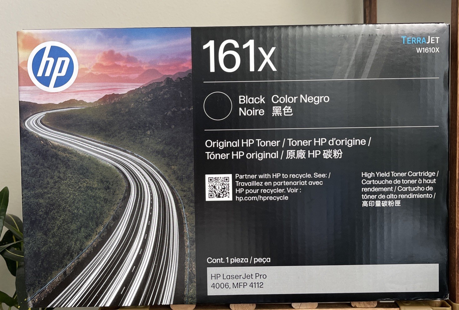 Genuine HP 161X W1610X Black High Yield Toner Cartridge LaserJet Pro 4006 4112