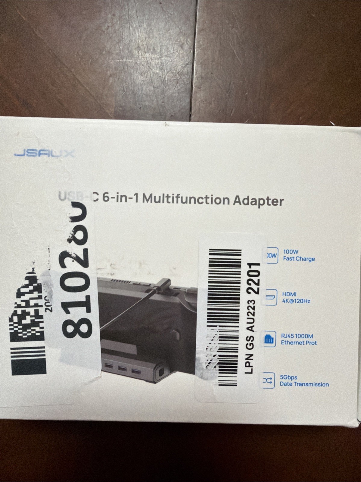 JSAUX USB-C 6-in-1 Docking Station Deck Multifunction Adapter