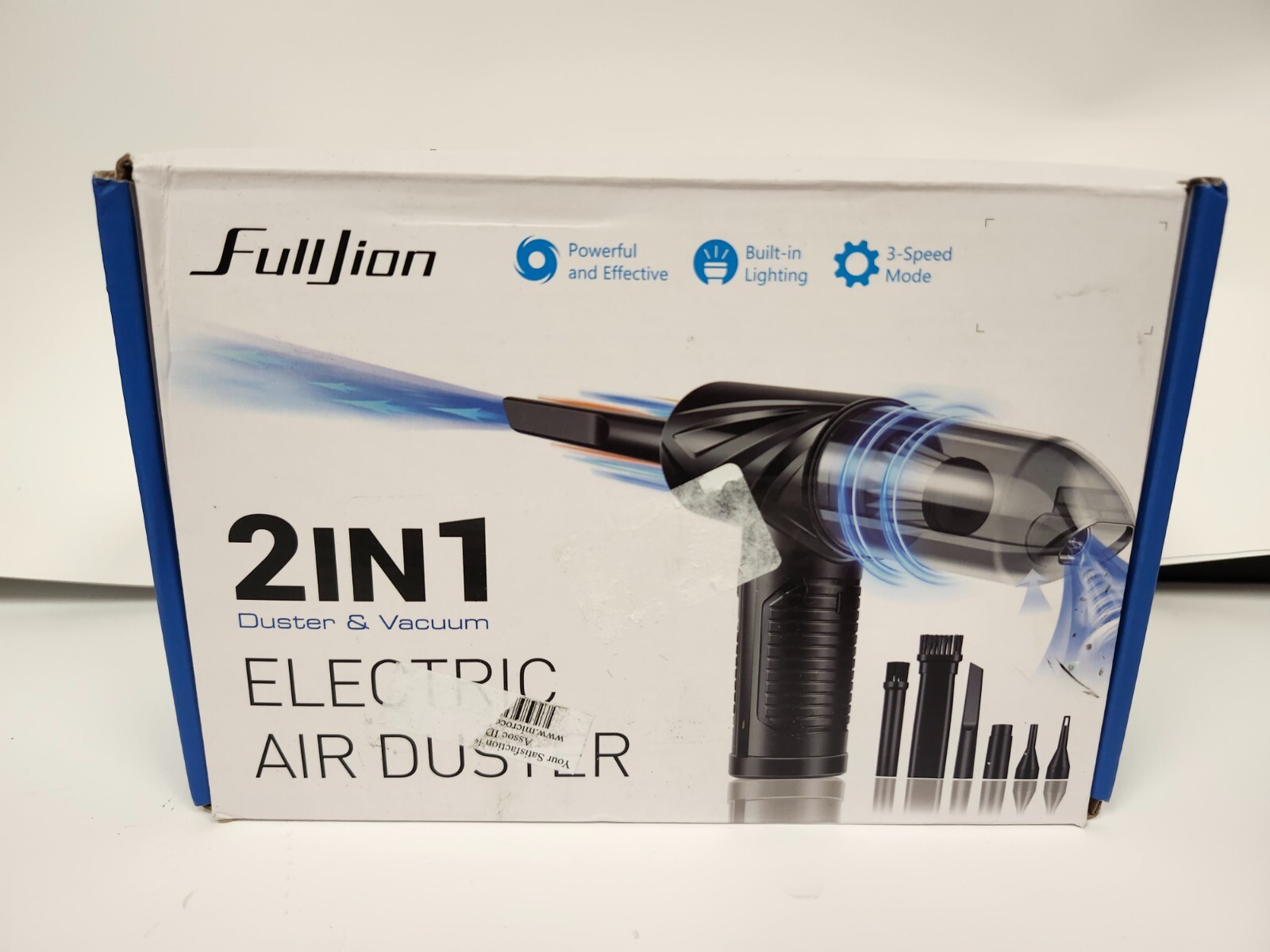 Fulljion Cordless 2-in-1 Electric Air Duster And Vacuum With Accessories