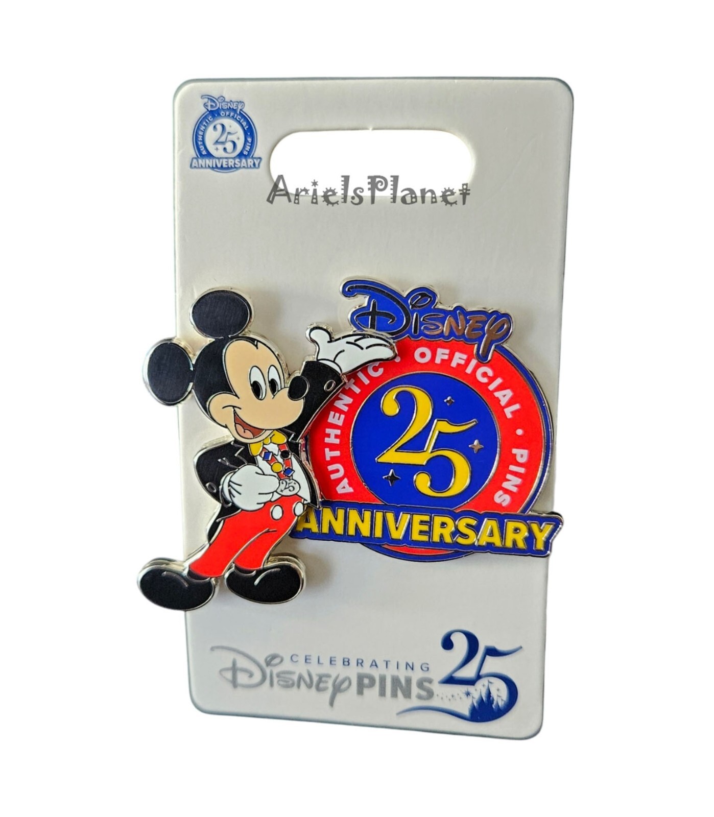 2025 Disney Parks Mickey Mouse 25 Years Anniversary of Authentic Pin Trading