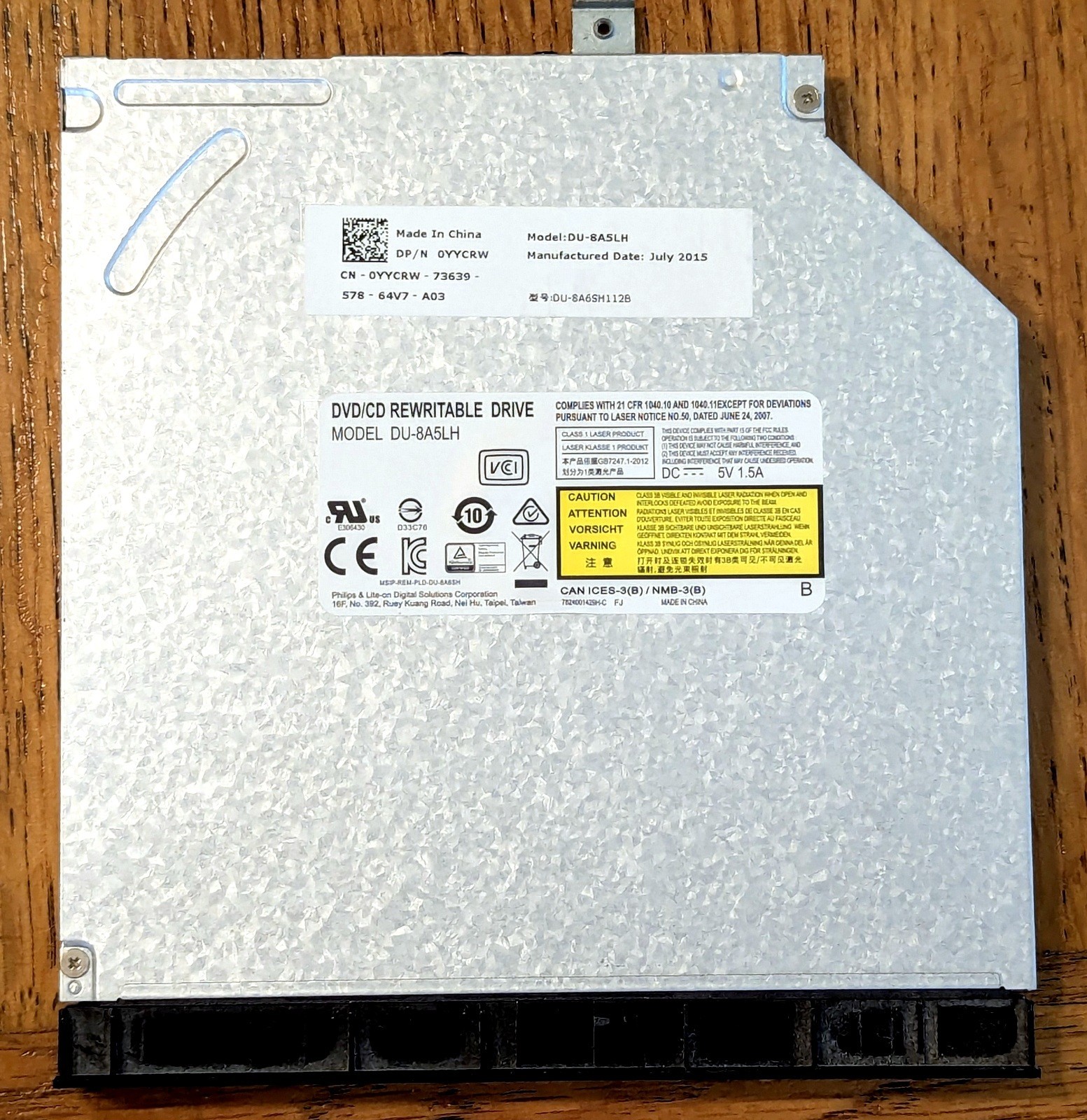 Philips DU-8A5LH SATA DVD/CD RW Drive Dell 0YYCRW -Tested