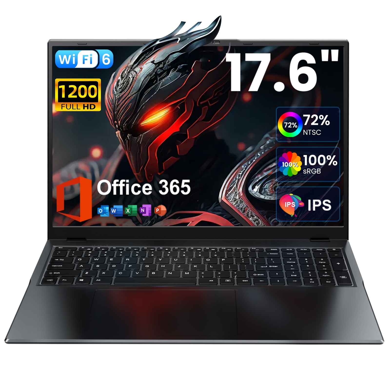 New 2025 Jumper FHD 17.6" Laptop Intel Alder Lake N95 640GB SSD Win11 Office 365