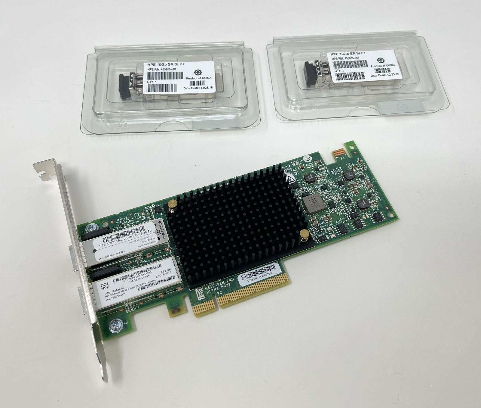 HP Ethernet 10Gb 2-Port 557SFP+ Adapter | 792834-001 | 788991-001, 2 10Gb SFP