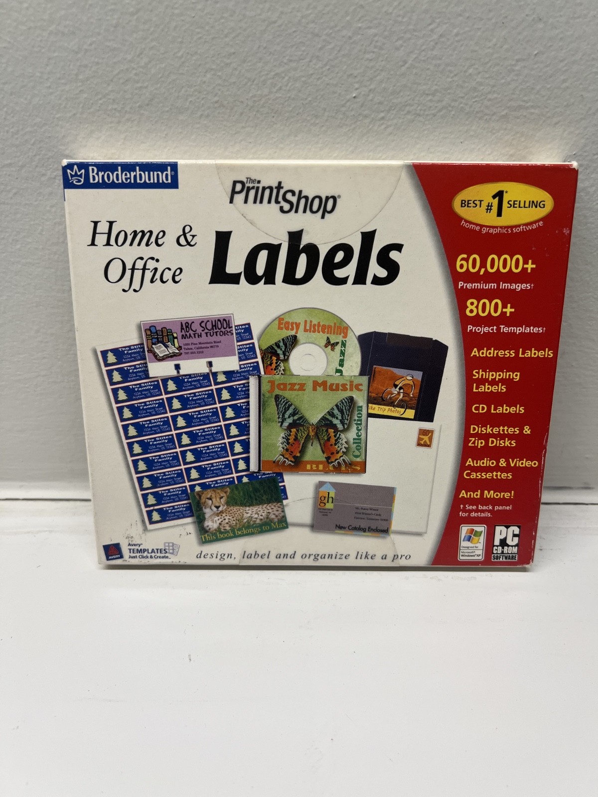 Broderbund The Print Shop Home Office & Labels PC Install CD Vintage
